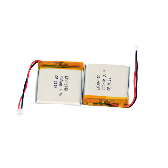 충전식 303040 3.7V 320mAh Lipo 배터리